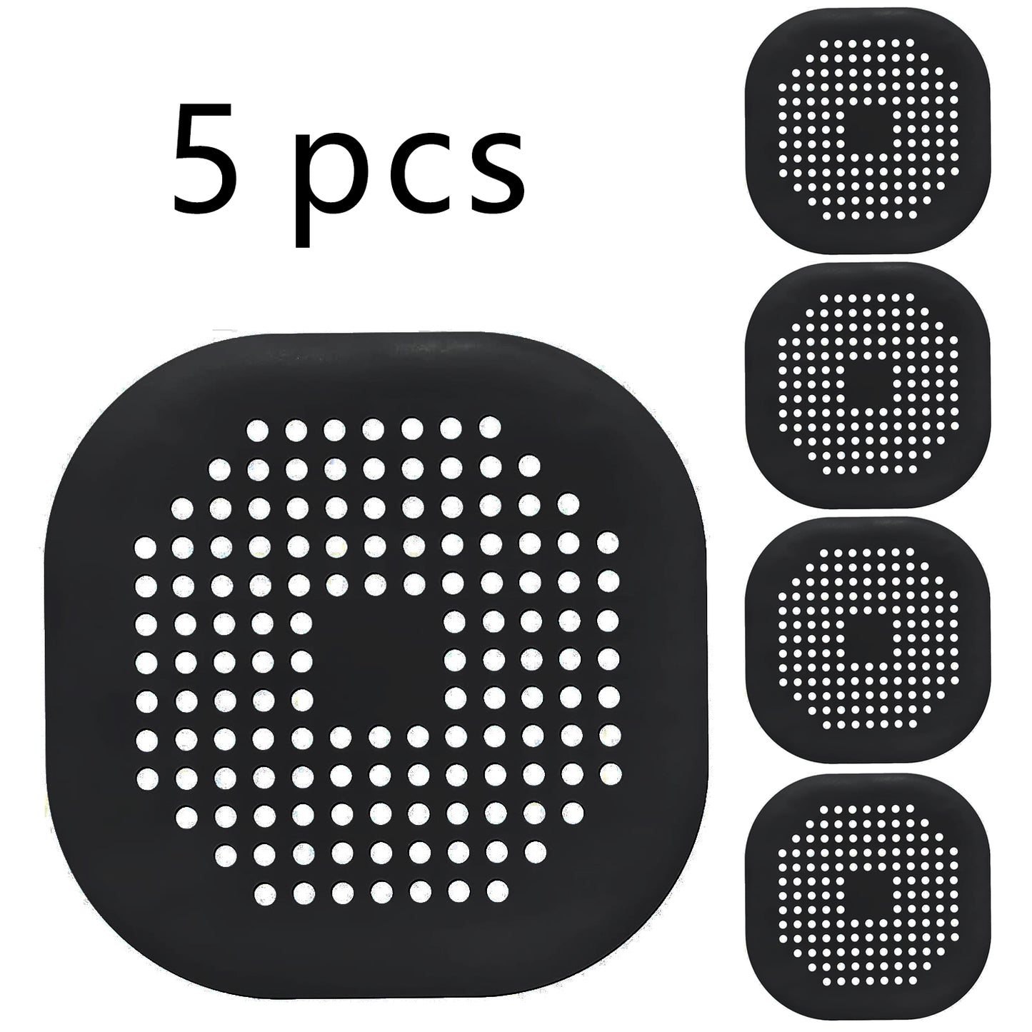 Silicone Drain Protector for Bathroom & Kitchen — Anti-Clog Hair Catcher for Shower, Sink & Bathtub, Non-Slip Easy Clean Filter (1pc or 4pcs)