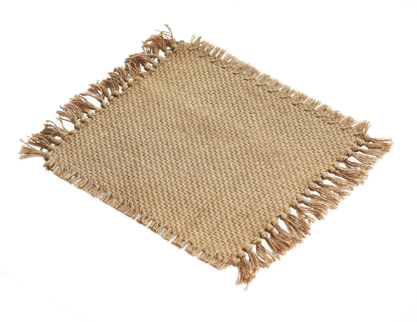 Handmade Jute Rug with Fringes