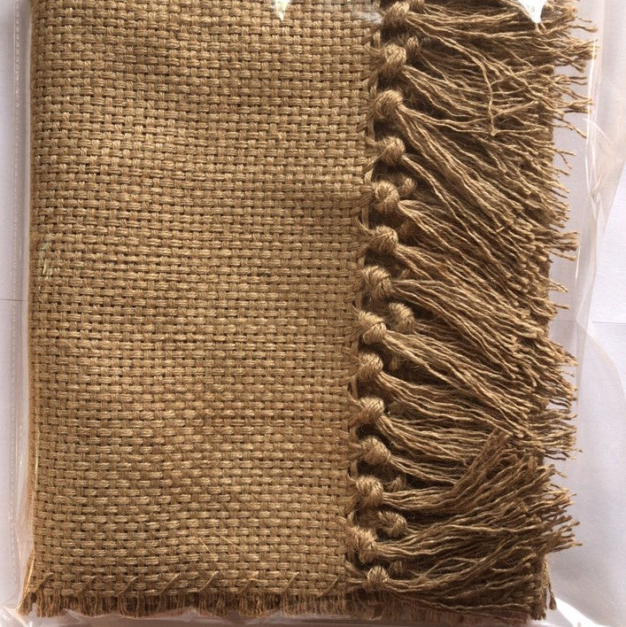 Handmade Jute Rug with Fringes