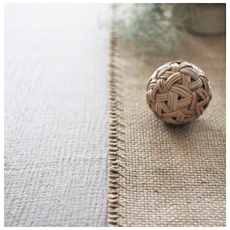 Handmade Jute Rug with Fringes