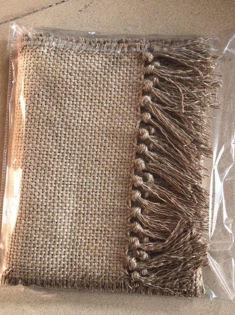 Handmade Jute Rug with Fringes