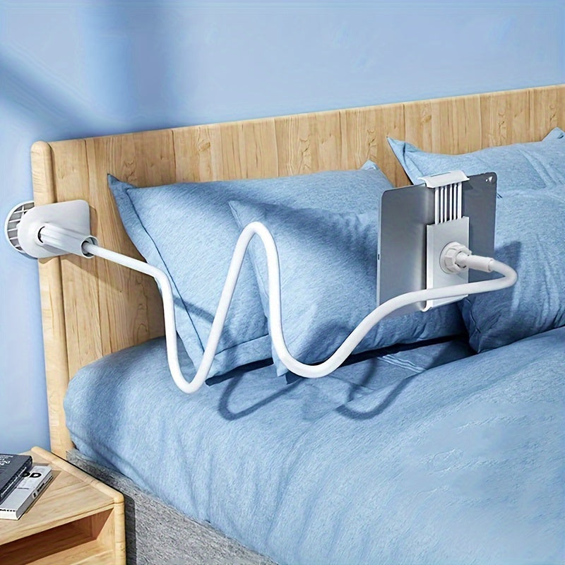 360° Rotating Tablet & Phone Holder – Flexible Spiral Base Lazy Stand for Bed, Desk, or Kitchen