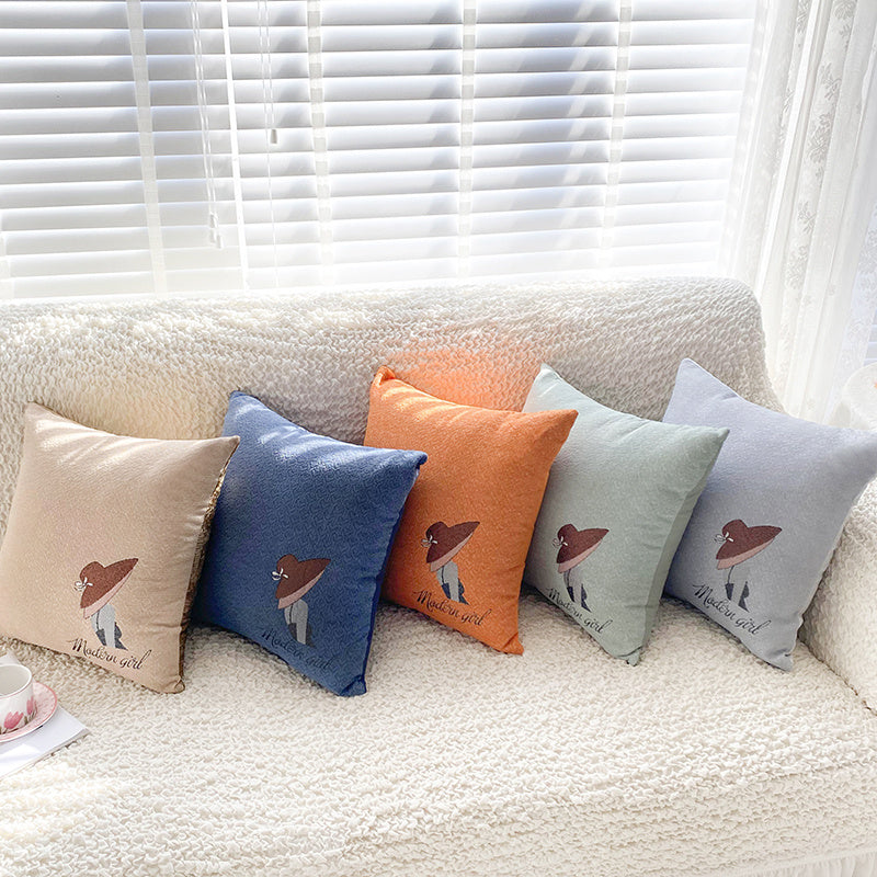 Modern Square Throw Pillow Cover – Soft Fabric, 45 × 45 cm