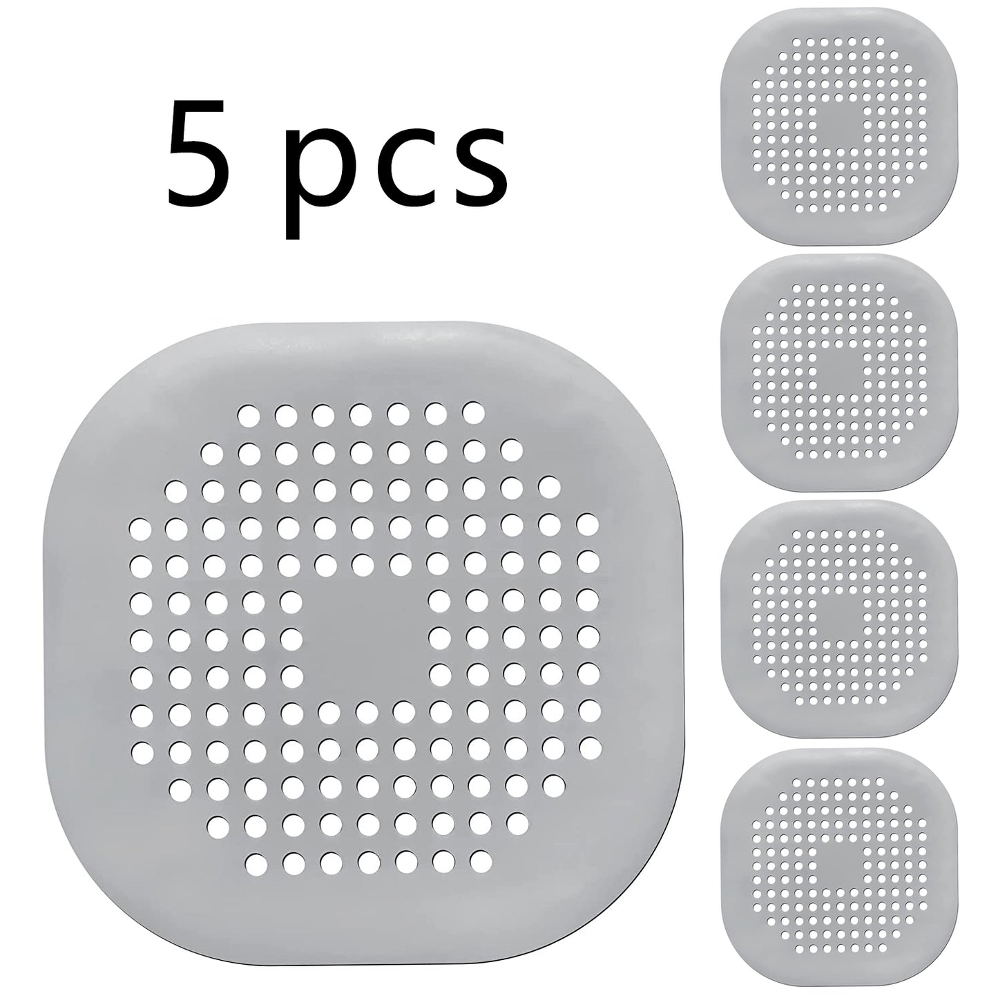Silicone Drain Protector for Bathroom & Kitchen — Anti-Clog Hair Catcher for Shower, Sink & Bathtub, Non-Slip Easy Clean Filter (1pc or 4pcs)