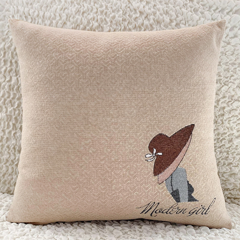 Modern Square Throw Pillow Cover – Soft Fabric, 45 × 45 cm