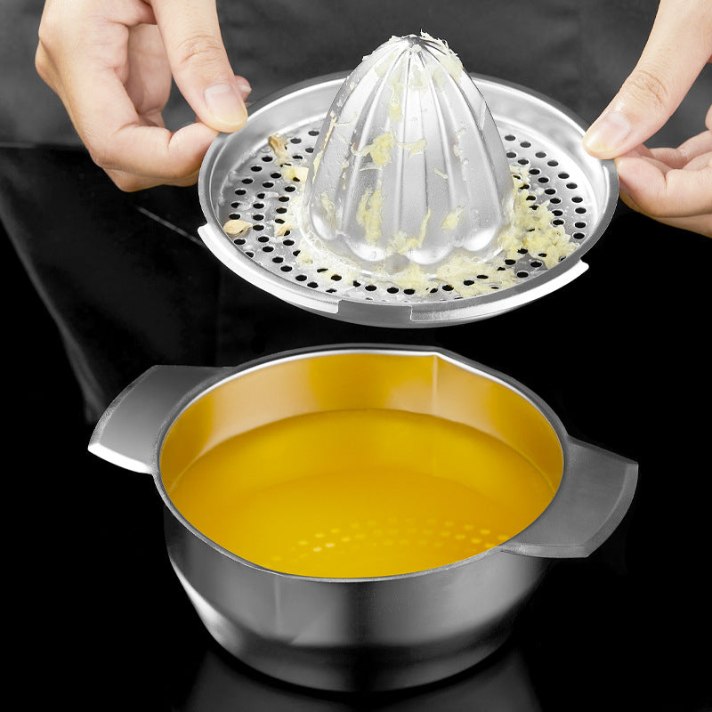 Stainless Steel Fruit & Lemon Juicer – Portable Manual Citrus Press