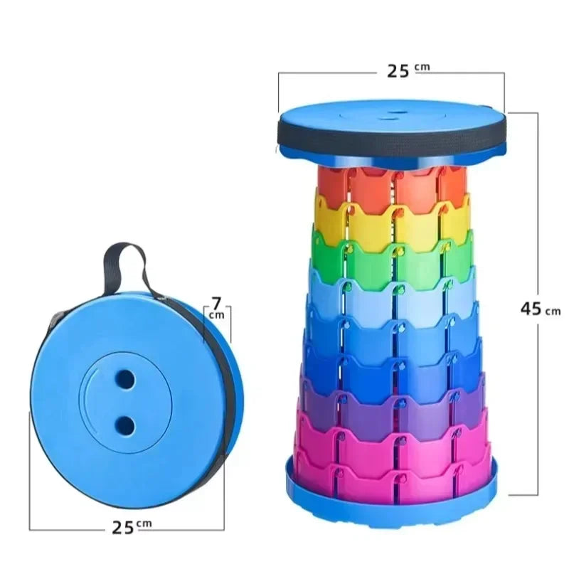 Portable Folding Telescopic Chair – Lightweight, Adjustable & Compact Stool for Camping, Fishing, Beach & Outdoor Adventures