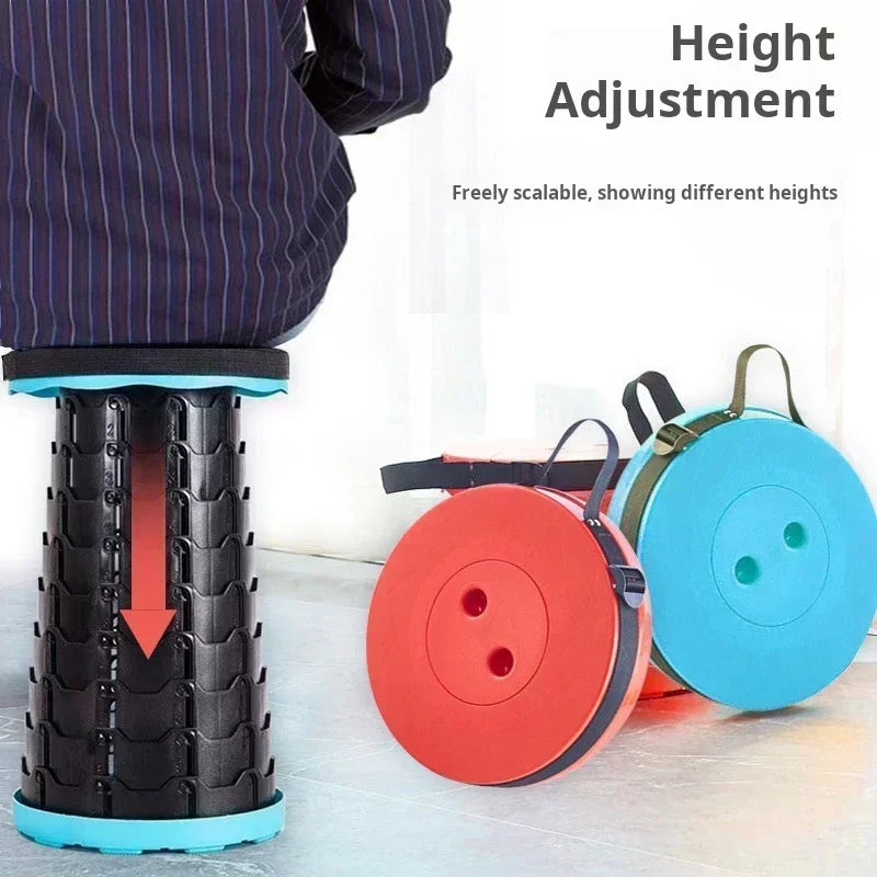 Portable Folding Telescopic Chair – Lightweight, Adjustable & Compact Stool for Camping, Fishing, Beach & Outdoor Adventures