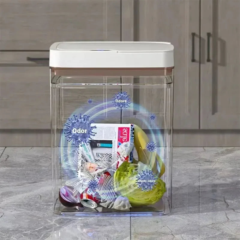 15L Smart Touchless Trash Can – Automatic Sensor, Waterproof & Odorless