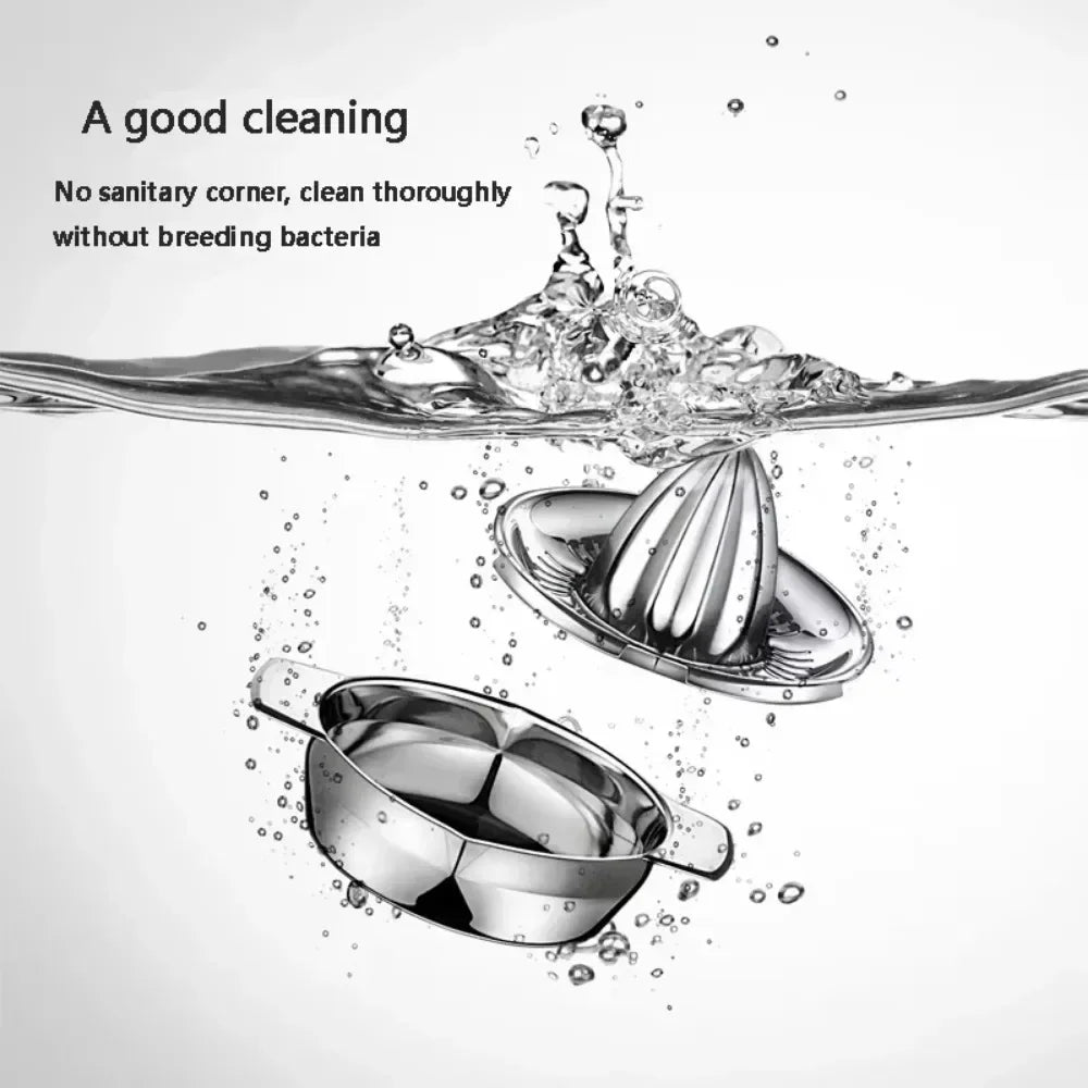 Stainless Steel Fruit & Lemon Juicer – Portable Manual Citrus Press