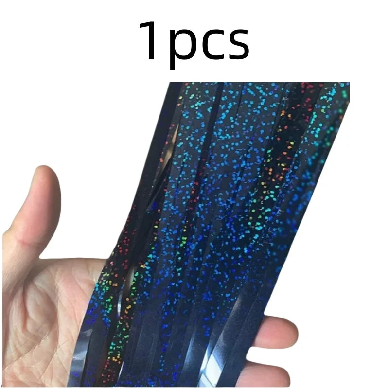 2 Pack Glitter Tinsel Fringe Curtains – Metallic Foil Party Backdrop for Birthday, Wedding & Anniversary Decorations