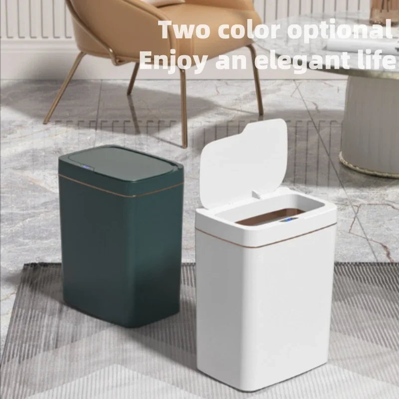 15L Smart Touchless Trash Can – Automatic Sensor, Waterproof & Odorless