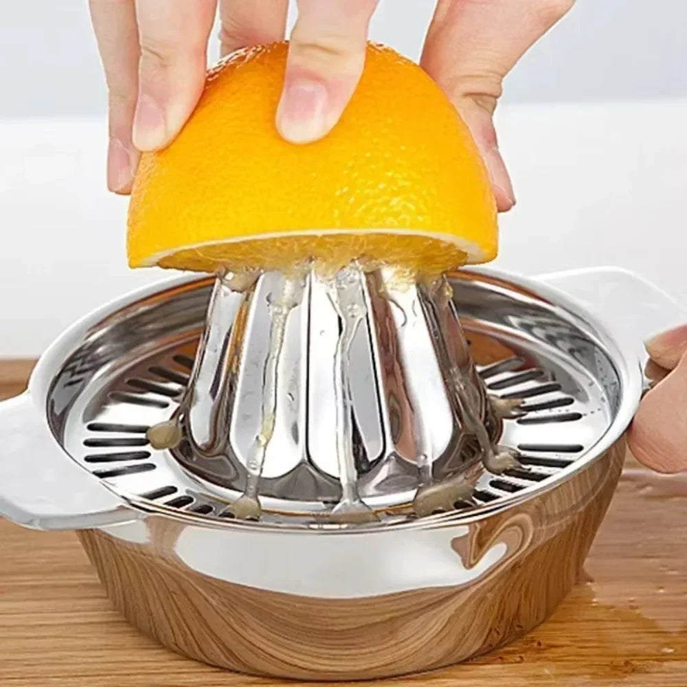 Stainless Steel Fruit & Lemon Juicer – Portable Manual Citrus Press