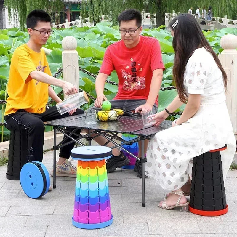 Portable Folding Telescopic Chair – Lightweight, Adjustable & Compact Stool for Camping, Fishing, Beach & Outdoor Adventures