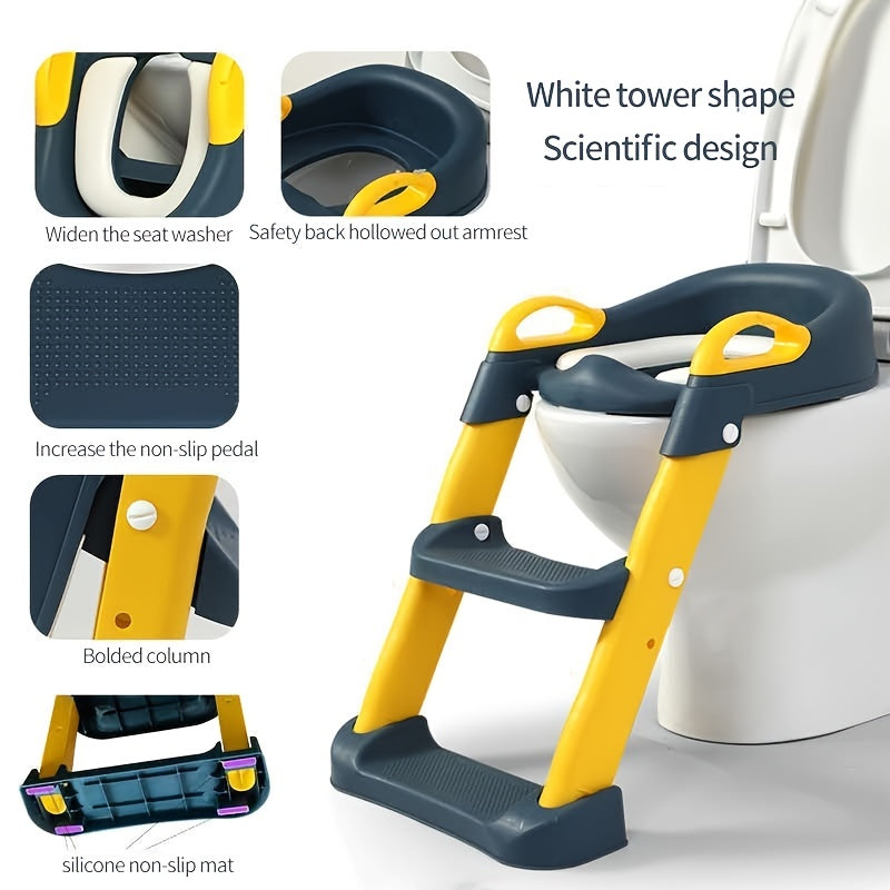 Kids Toilet Training Seat with Step Ladder – Adjustable Toddler Potty Chair