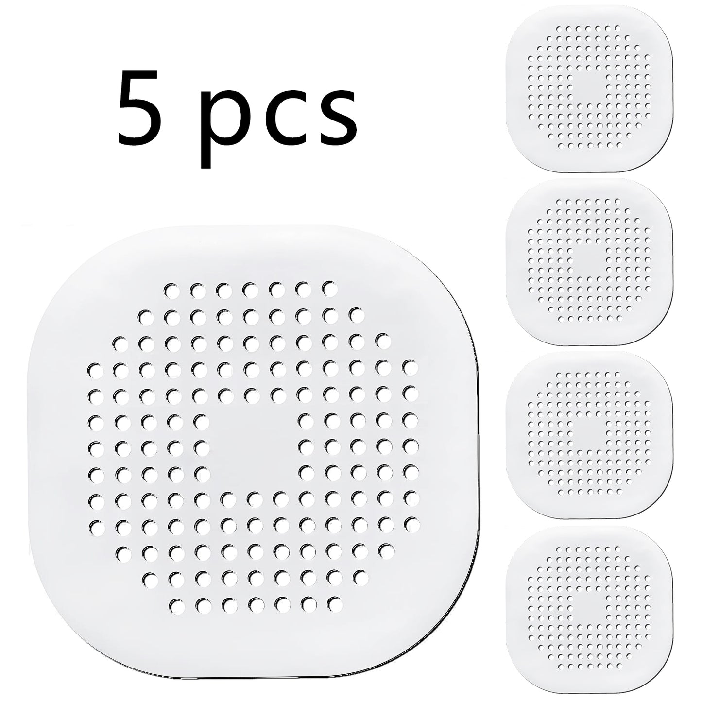 Silicone Drain Protector for Bathroom & Kitchen — Anti-Clog Hair Catcher for Shower, Sink & Bathtub, Non-Slip Easy Clean Filter (1pc or 4pcs)