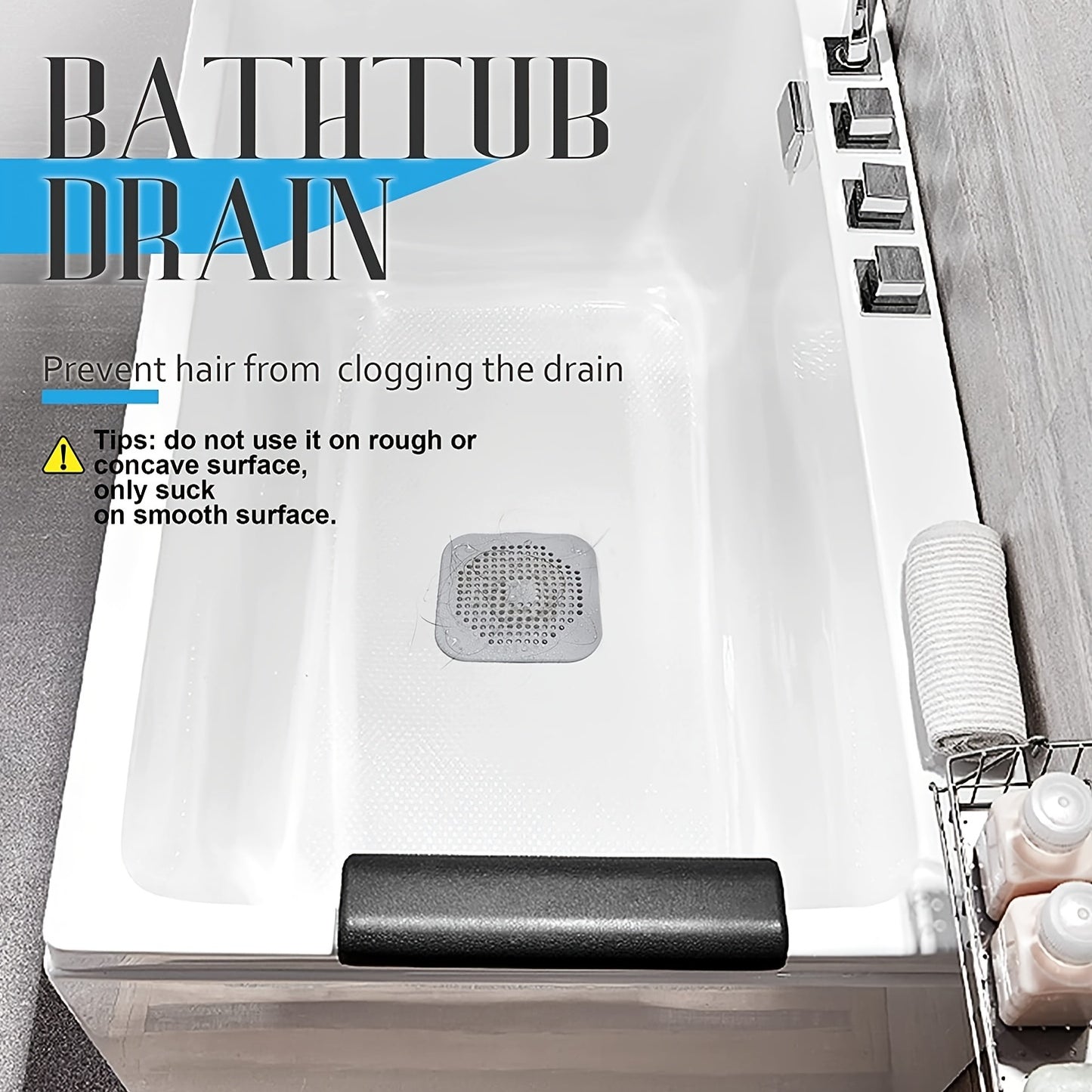 Silicone Drain Protector for Bathroom & Kitchen — Anti-Clog Hair Catcher for Shower, Sink & Bathtub, Non-Slip Easy Clean Filter (1pc or 4pcs)