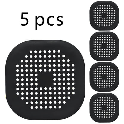 Silicone Drain Protector for Bathroom & Kitchen — Anti-Clog Hair Catcher for Shower, Sink & Bathtub, Non-Slip Easy Clean Filter (1pc or 4pcs)