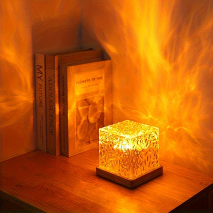 Dynamic Ripple Effect Night Light Projector – USB Rechargeable Ambient LED Lamp for Bedroom, Gaming Setup, Home Decor, Eid & Holiday Gift