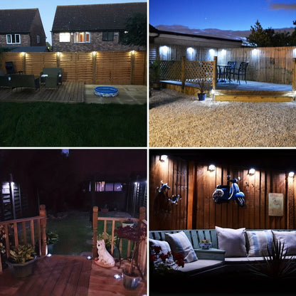 Solar Fence & Deck Lights – Waterproof Outdoor LED Wall Lamps