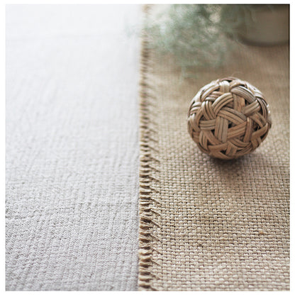 Handmade Jute Rug with Fringes