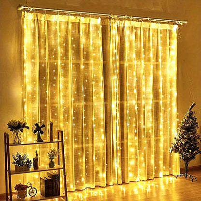 600 LED Curtain String Lights – 6m x 3m USB Fairy Lights with Remote Control | Wedding, Christmas, Ramadan & Home Décor