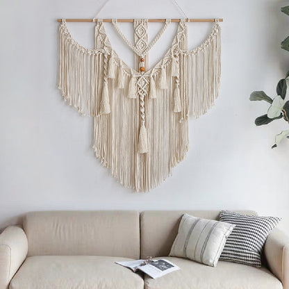 Handmade Cotton Rope Tassel Tapestry