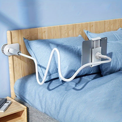 360° Rotating Tablet & Phone Holder – Flexible Spiral Base Lazy Stand for Bed, Desk, or Kitchen