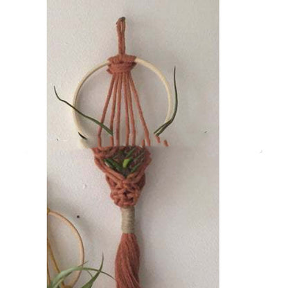 Handcrafted Cotton Hanging Flower Basket Tapestry