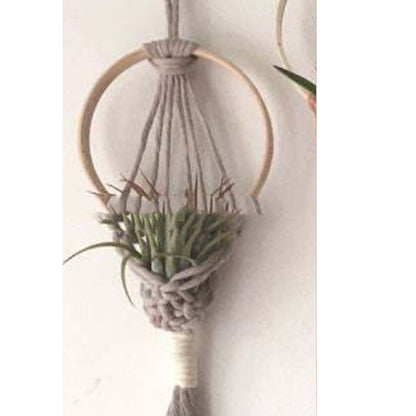 Handcrafted Cotton Hanging Flower Basket Tapestry