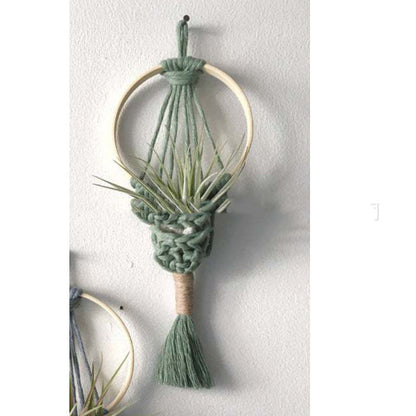 Handcrafted Cotton Hanging Flower Basket Tapestry