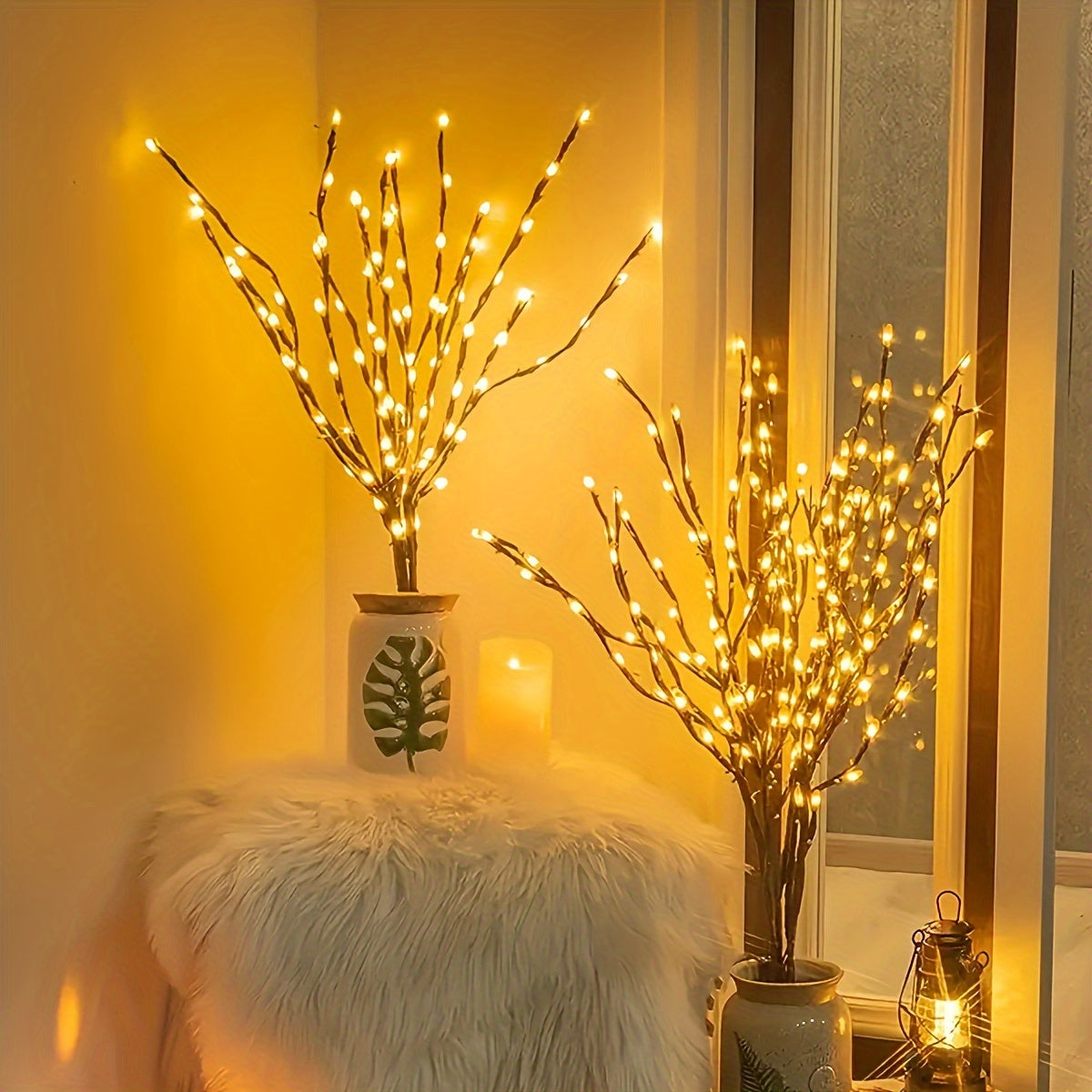 20 LED Branch Lights – Battery Powered Fairy Lights for Indoor Decoration, Weddings, Christmas, Birthdays & Home Decor