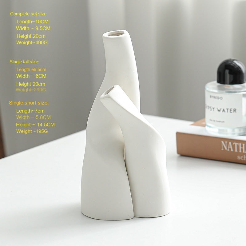 Nordic Ceramic Double-Shaped Vase
