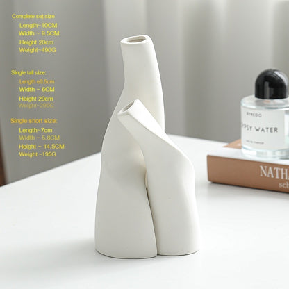 Nordic Ceramic Double-Shaped Vase