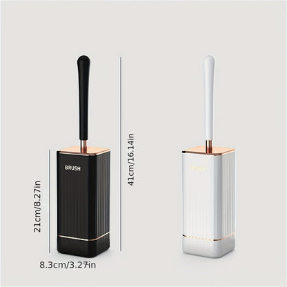 Wall Mounted Toilet Brush with Holder – Long Handle & No-Dead-Corner Cleaning