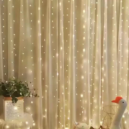 600 LED Curtain String Lights – 6m x 3m USB Fairy Lights with Remote Control | Wedding, Christmas, Ramadan & Home Décor