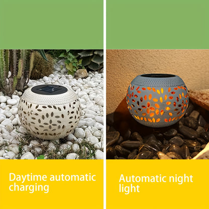Solar Table Light Outdoor – White Metal Lantern, Solar Powered Decorative Garden & Patio Lamp