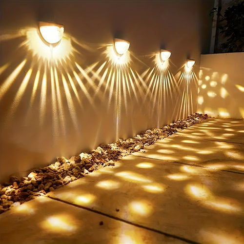 Solar Fence & Deck Lights – Waterproof Outdoor LED Wall Lamps