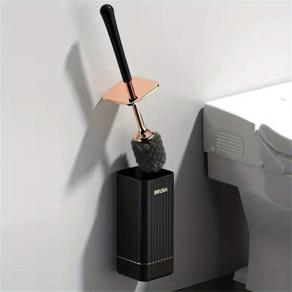 Wall Mounted Toilet Brush with Holder – Long Handle & No-Dead-Corner Cleaning