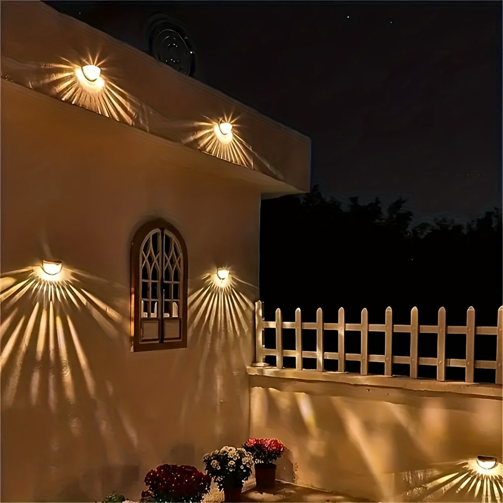 Solar Fence & Deck Lights – Waterproof Outdoor LED Wall Lamps