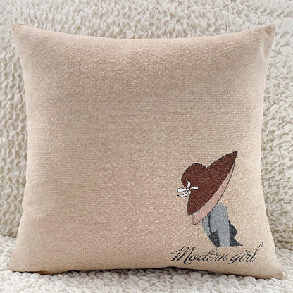 Modern Square Throw Pillow Cover – Soft Fabric, 45 × 45 cm