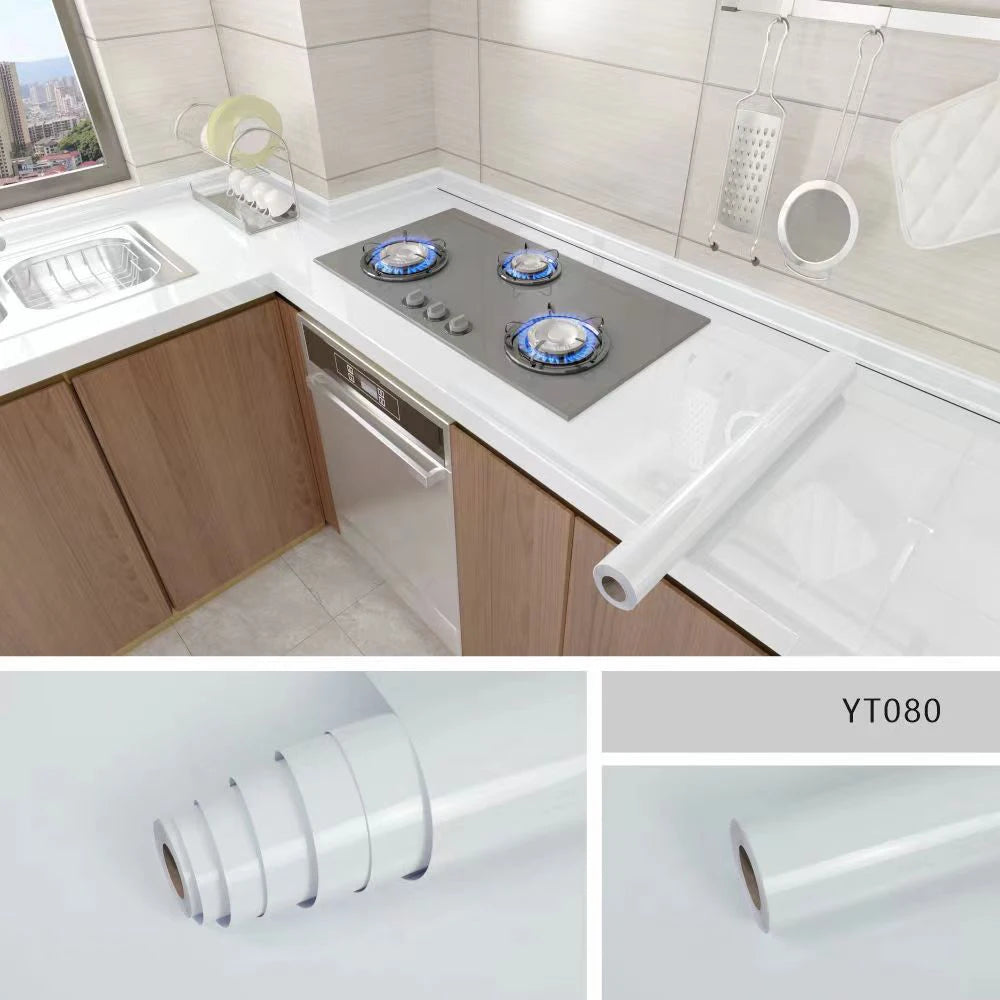 Kitchen Oil-Proof & Waterproof Self-Adhesive Wallpaper – PVC Countertop & Cabinet Renovation Sticker