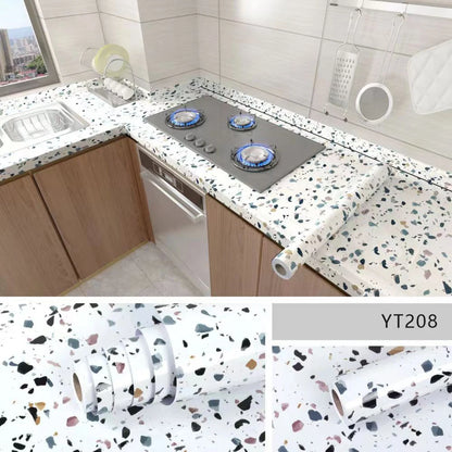 Kitchen Oil-Proof & Waterproof Self-Adhesive Wallpaper – PVC Countertop & Cabinet Renovation Sticker