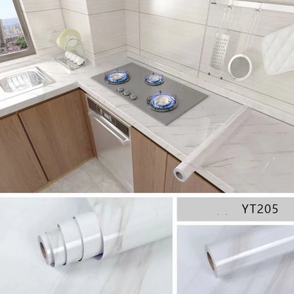 Kitchen Oil-Proof & Waterproof Self-Adhesive Wallpaper – PVC Countertop & Cabinet Renovation Sticker