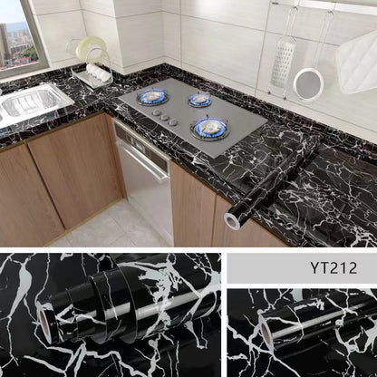 Kitchen Oil-Proof & Waterproof Self-Adhesive Wallpaper – PVC Countertop & Cabinet Renovation Sticker