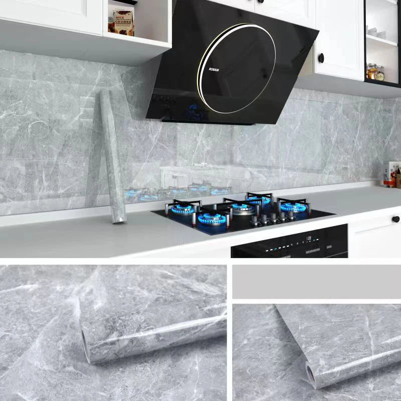 Kitchen Oil-Proof & Waterproof Self-Adhesive Wallpaper – PVC Countertop & Cabinet Renovation Sticker