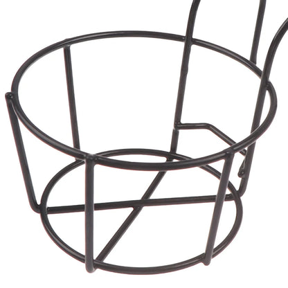 Garden Hanging Plant Iron Rack – Balcony Round Flower Pot Holder for Railing & Fence