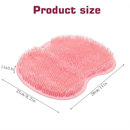 Shower Foot Scrubber Mat & Back Washer – Exfoliating Bath Wash Pad with Suction Cups
