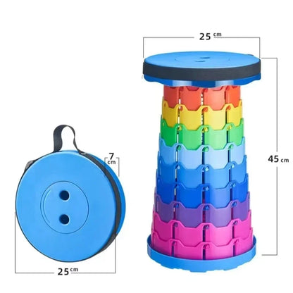 Portable Folding Telescopic Chair – Lightweight, Adjustable & Compact Stool for Camping, Fishing, Beach & Outdoor Adventures