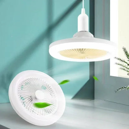 Rotatable 3-in-1 Ceiling Fan with Remote Control – E27 LED Lighting Base for Bedroom & Living Room